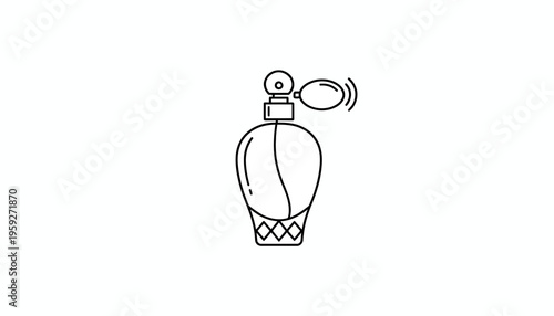 Elegant Perfume Bottle Icon - Vintage Style Spray Atomizer