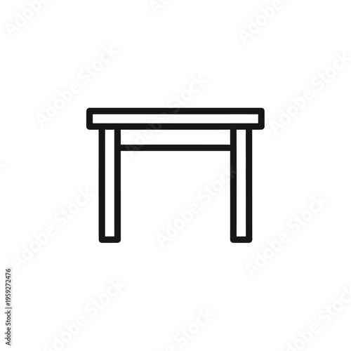 Simple Wooden Table Illustration for Interior Design and Furniture Concepts