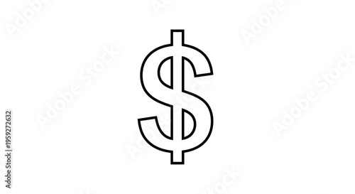 Dollar Sign Icon, Currency Symbol, Financial Concept, Money Graphic