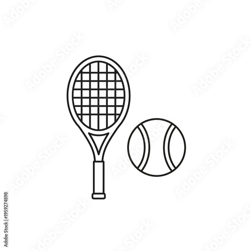 Tennis Equipment and Ball Set for Active Sport and Recreation