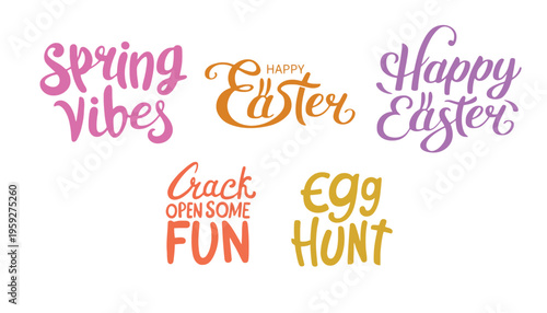 Easter typography with spring vibes and happy Easter messages