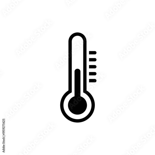 Thermometer Icon illustrating Temperature Measurement and Climate Monitoring