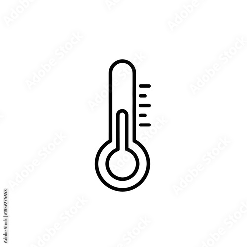 Thermometer Icon Representing Temperature Measurement and Climate Control