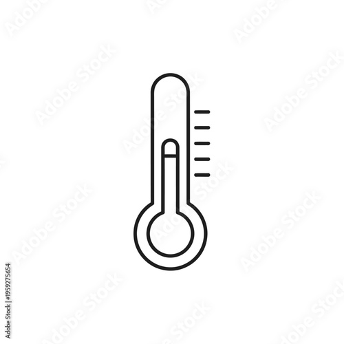 Thermometer Icon Representation for Temperature Measurement and Climate Monitoring