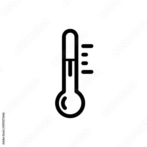 Thermometer Icon Signifying Temperature Measurement in Weather and Climate Monitoring
