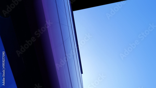 Sleek Lines of Modern Skyscrapers in Urban Cityscape