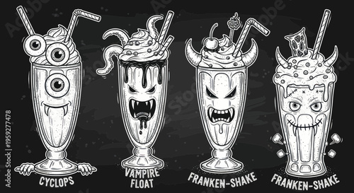 Monstrous Milkshakes: Fun Halloween Drinks with Spooky Faces