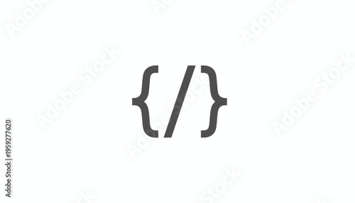 Coding Symbol, Code Brackets, Programming Icon, Web Development Concept