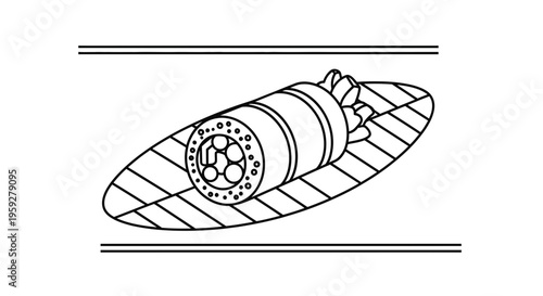 Futuristic Space Rocket Engine with Exhaust Nozzles on Launch Pad