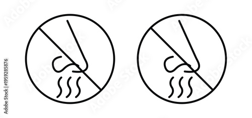 No smell signs illustration sign collection. vector symbol or logo.