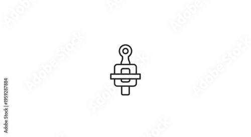 Shock Absorber Icon, Suspension System Component, Mechanical Engineering Symbol