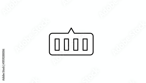 Shopping Cart Icon Outline, E-commerce, Online Store, Retail, Digital Purchase Symbol