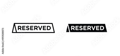 Reserved icon. black and white line icons pack.