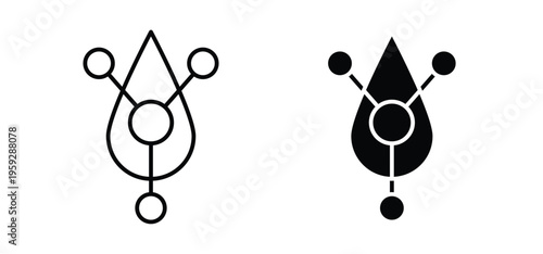 Retinol icon. black and white line icons pack.