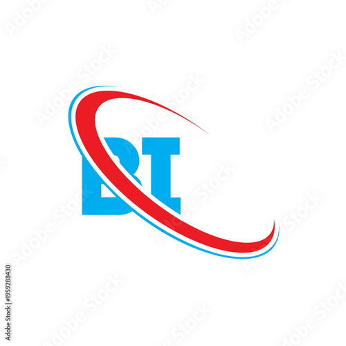 BI letter logo design with swoosh blue and red, creative and modern letter BI logo, BI letter logo, BI creative logo, BI branding, BI typography Free Download BI letter logo design with swoosh blue and red, creative and modern letter BI logo, BI letter logo, BI creative logo, BI branding, BI typography - GFXLoad