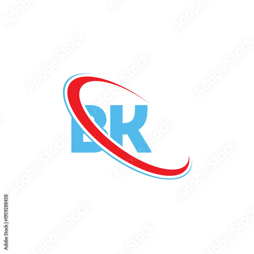 BK letter logo design. Initial letter BK linked circle uppercase monogram logo, red and blue. Modern, abstract, and elegant identity for business and company. Free Download BK letter logo design. Initial letter BK linked circle uppercase monogram logo, red and blue. Modern, abstract, and elegant identity for business and company. - GFXLoad