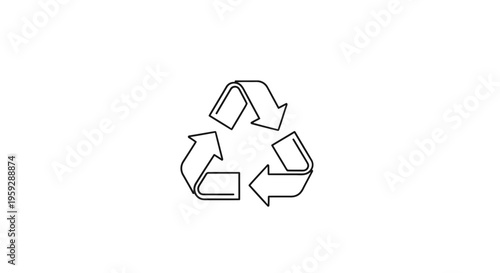 Recycling Symbol Icon, Eco-friendly, Sustainability, Green Energy, Waste Management