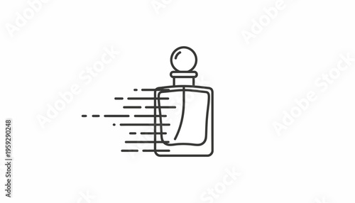 Perfume Bottle with Speed Lines Icon