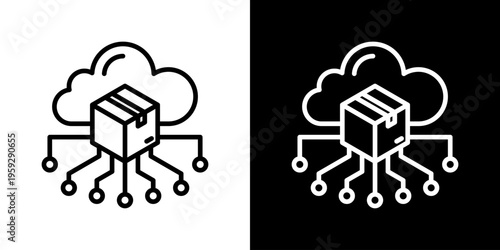 Digital Product Icon Set Vector Collection Isolated In Black And White
