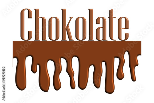 chocolate text on a white background