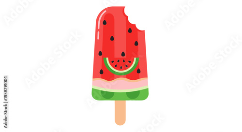 Colorful Watermelon Popsicle on Stick.