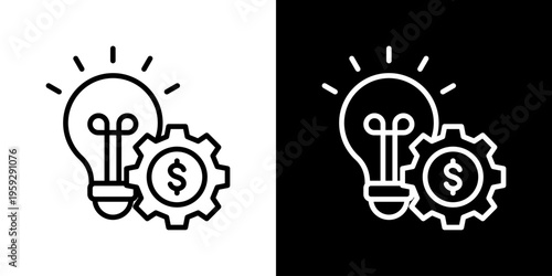 Innovation Icon Set Vector Collection Isolated In Black And White