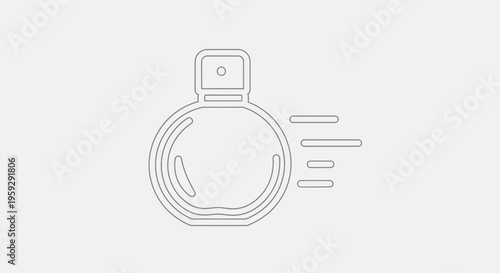 Perfume Bottle Icon with Scent Trails
