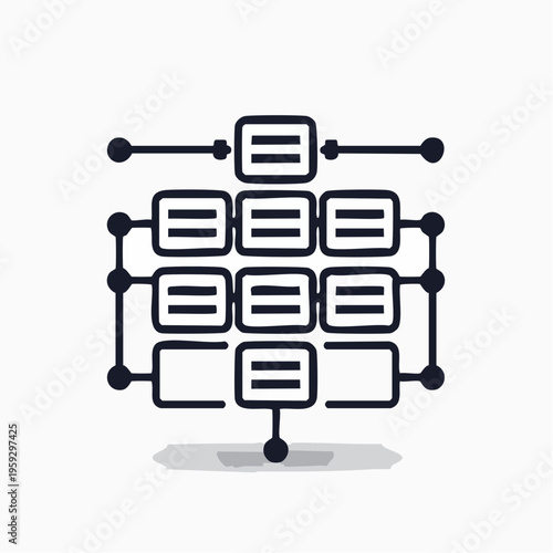 Blockchain Network Icon Decentralized Technology Financial System Concept