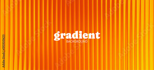 Abstract sunset warm tones gradient with fractal glass effect. Futuristic neon texture with glowing vertical lines. Dynamic pattern. Summer glass ripple gradient. Vector illustration