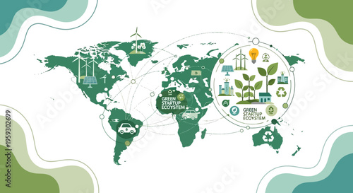 Global Green Energy and Sustainable Development Concepts.