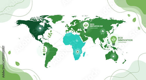 Global Map Illustrating Environmental Conservation Efforts Worldwide.