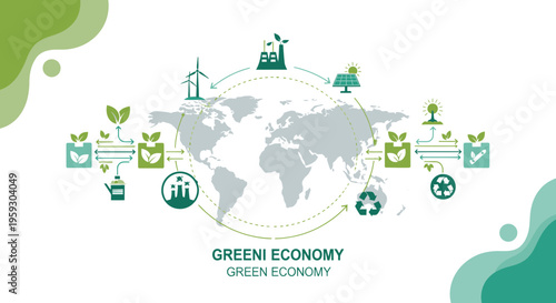 Green Economy Concept Global Sustainability Development.