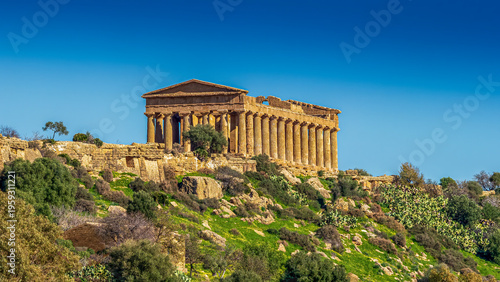Konstfotografi Temple of Concordia in Valley of the Temples, Agrigento, Sicily