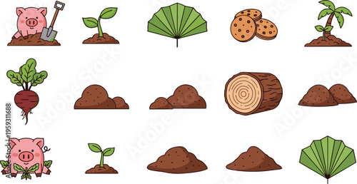 Black Stick Figure Silhouettes Collection Showing Fitness Exercises Including Lunges Squats and Standing Leg Stretches for Gym Training and Healthy Lifestyle Routine Illustration