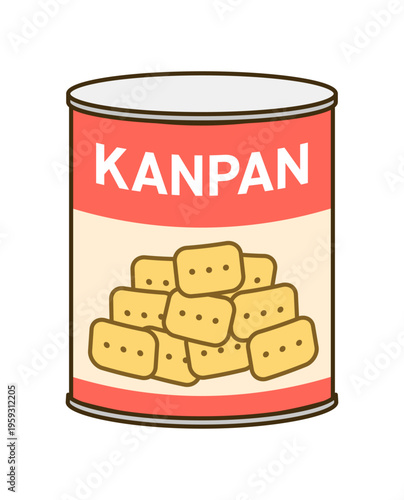 カンパン 非常食 防災用品 保存食 災害対策イラスト