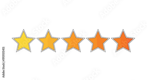 Customer satisfaction rating of three out of five stars, indicating a good but not perfect experience