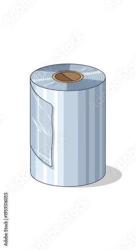 Silver Metal Can with Label and Lid.