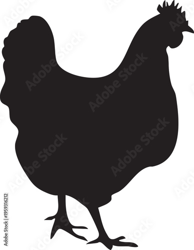 rooster silhouette illustration, Chicken meat Silhouette Hen, Chalkboard, food, animals png