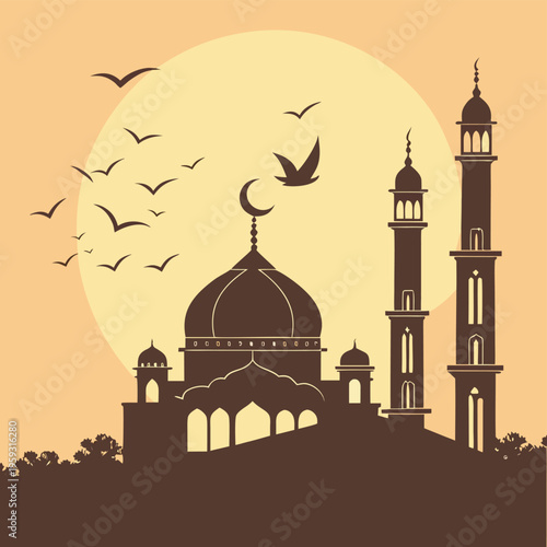 taj mahal vector illustration