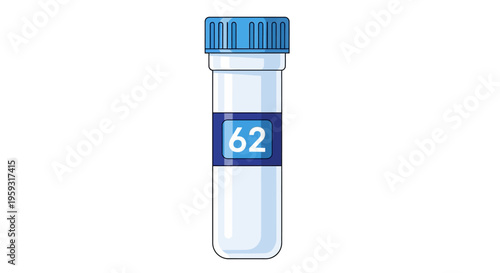 Laboratory Test Tube with Blue Cap.