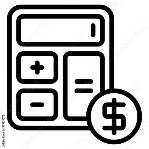 Calculator with Dollar Sign Icon