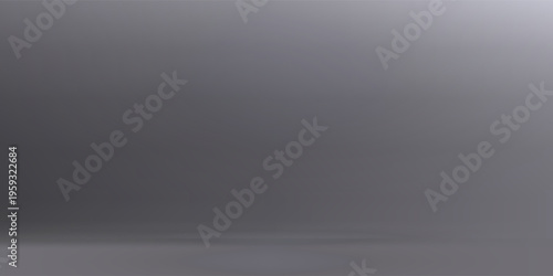 Empty grey studio background. Limbo dark bg. Product studio room. Limbo dark background. Abstract 3d backdrop for presentation. Minimal wall scene. Showcase, promotion display. Vector illustration