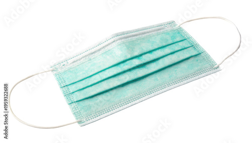 Cuadro en lienzo Disposable light green surgical face mask providing health protection against ai