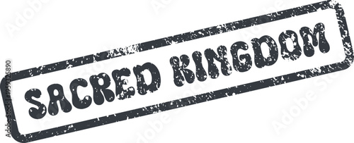 A powerful Sacred Kingdom declaration is sealed within a textured rectangular mark