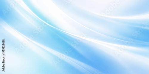 Smooth blue waves with a soft silk texture create a flowing motion and artistic pattern in this abstract vector backdrop design