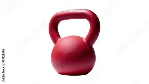 Quadro su tela Glossy red kettlebell, a powerful tool for effective strength and conditioning w