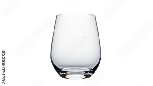 Obraz na płótnie Elegant stemless glassware for serving wine, water, or juice, clean and versatil