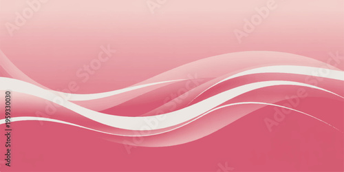 An abstract pink background with light wave lines creates a vector art illustration of a curve shape pattern for a banner backdrop wallpaper design