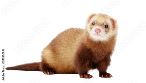 Photos Charming domestic pet ferret with curious eyes and lovely brown and tan fur