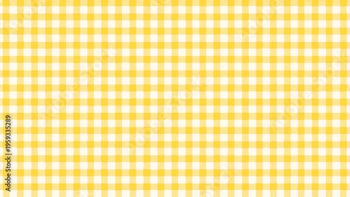Yellow and white gingham pattern fills the entire frame of the image